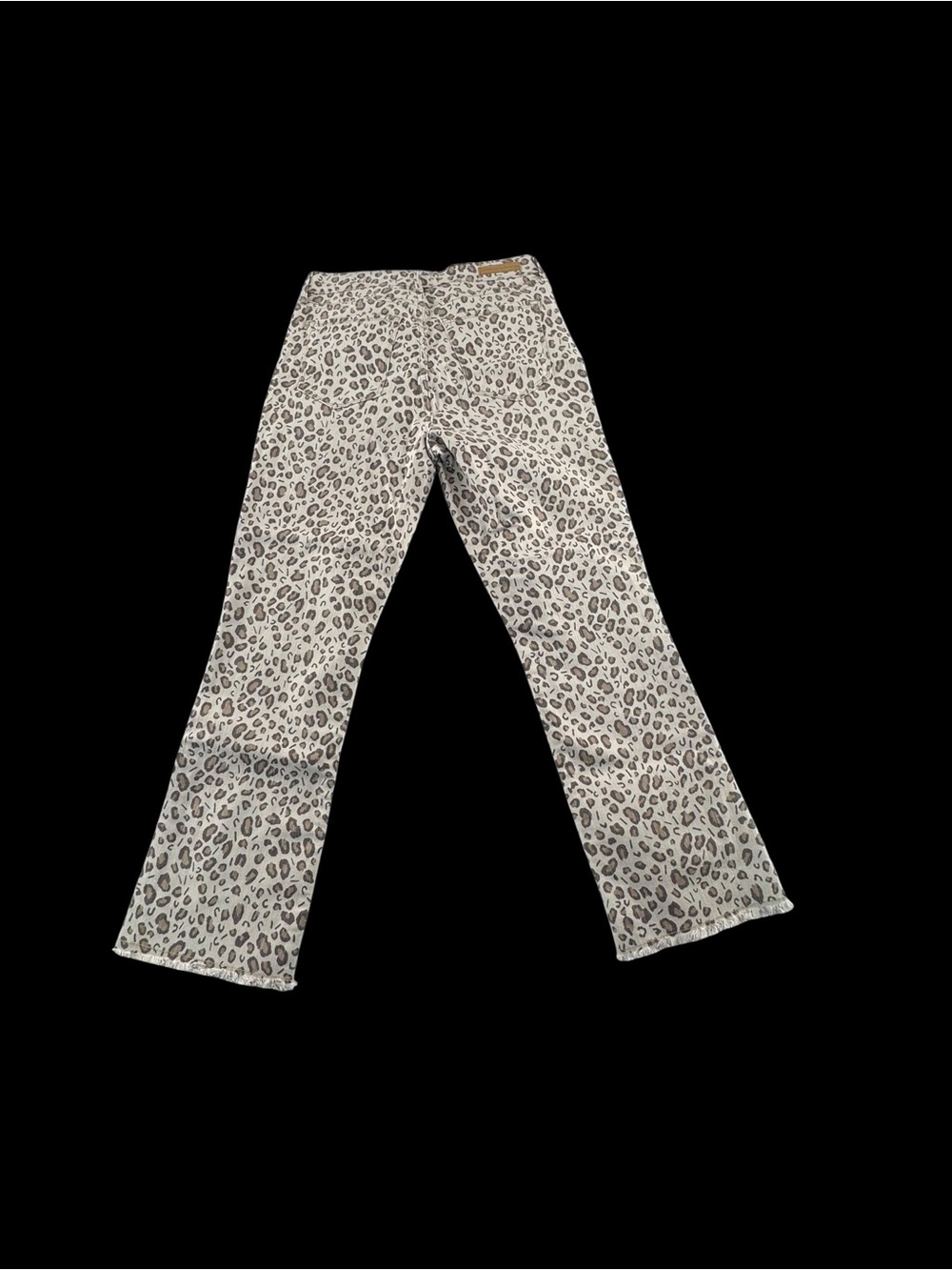 Sanctuary Cream & Black Leopard Flare Jeans - Picture 7 of 7